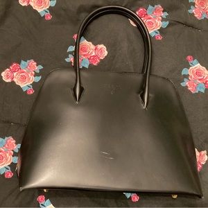 Wide Opening Black Work Bag